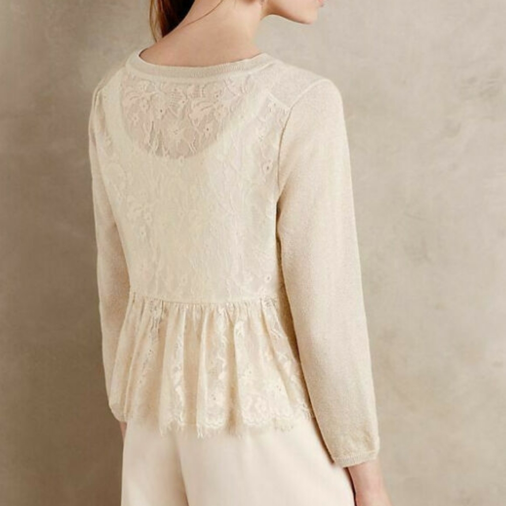 Anthropologie lace back cardigan